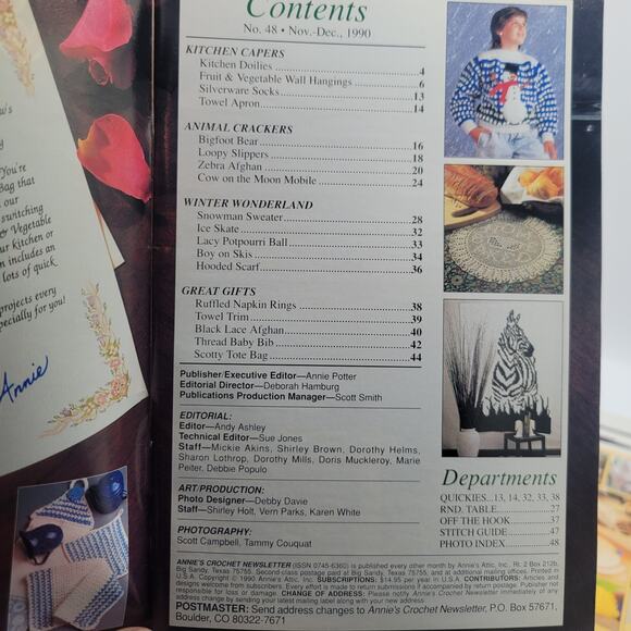 2 Vintage Annie's Crochet Newsletter Booklets Front Page Dog Patterns #53 #48 - Picture 3 of 4